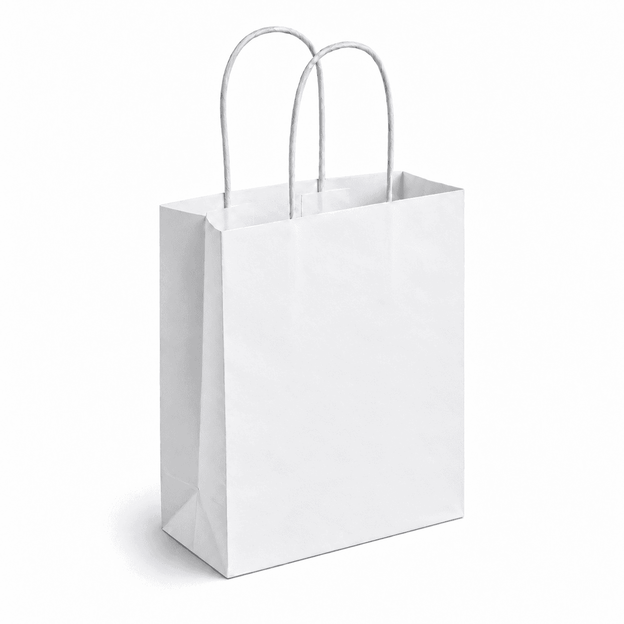 Papierová taška PREMIUM - Biely hladký papier
