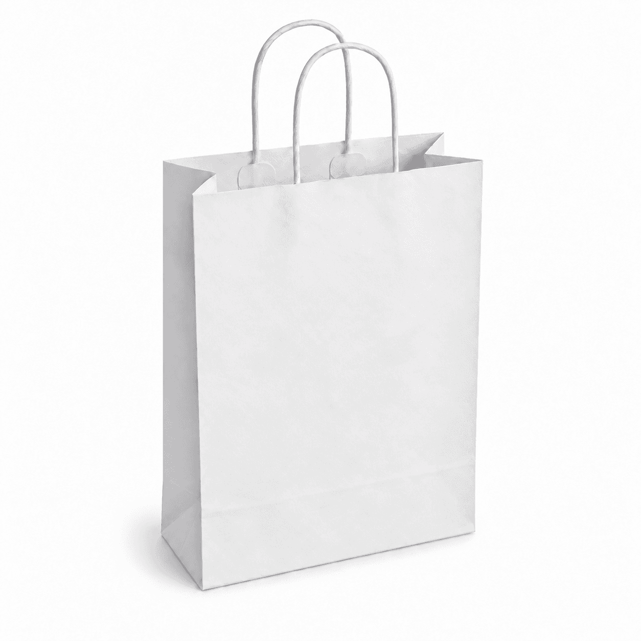 Papierová taška PREMIUM - Biely hladký papier – 24x10x34cm · bez potlače