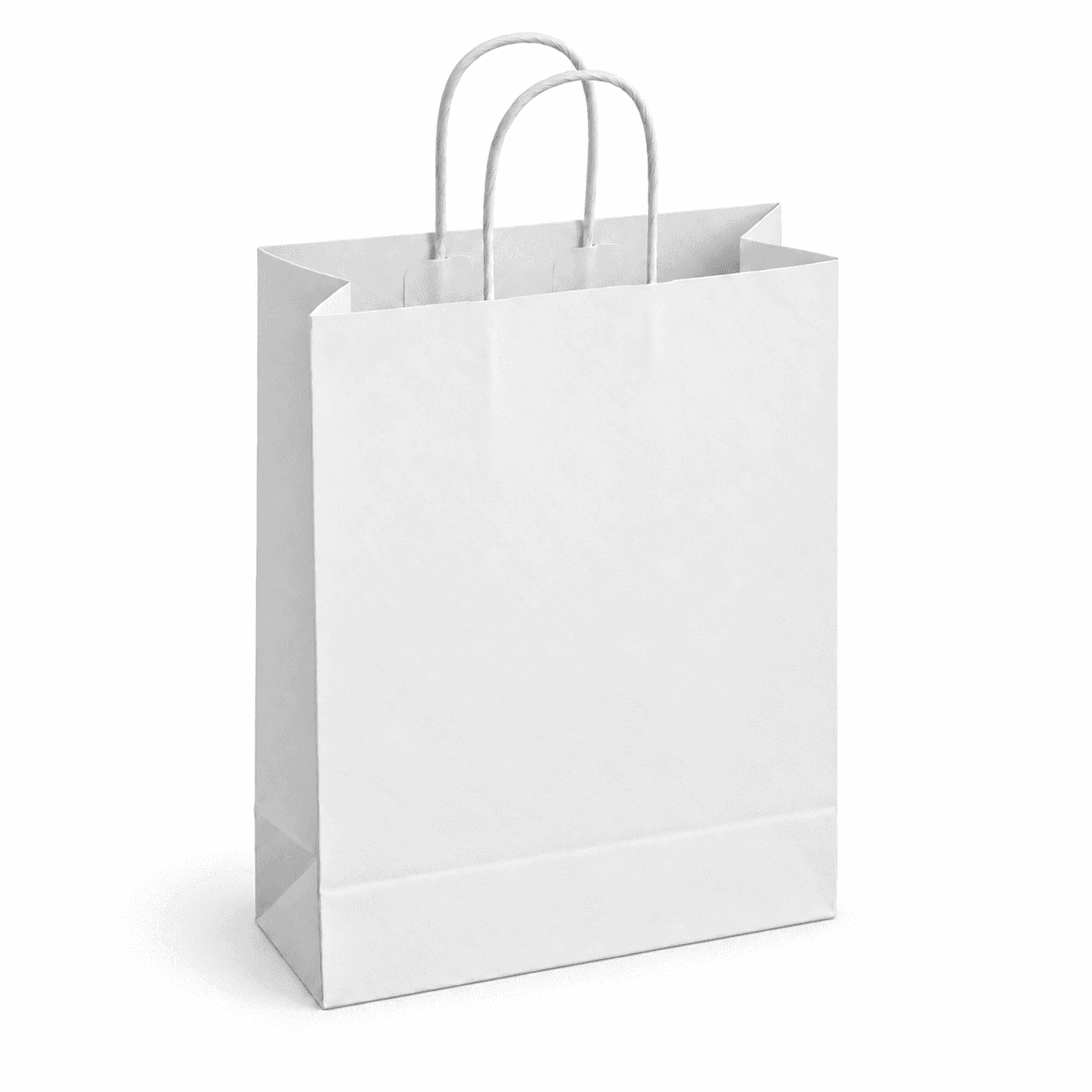 Papierová taška PREMIUM - Biely hladký papier – 30x12x40cm · bez potlače