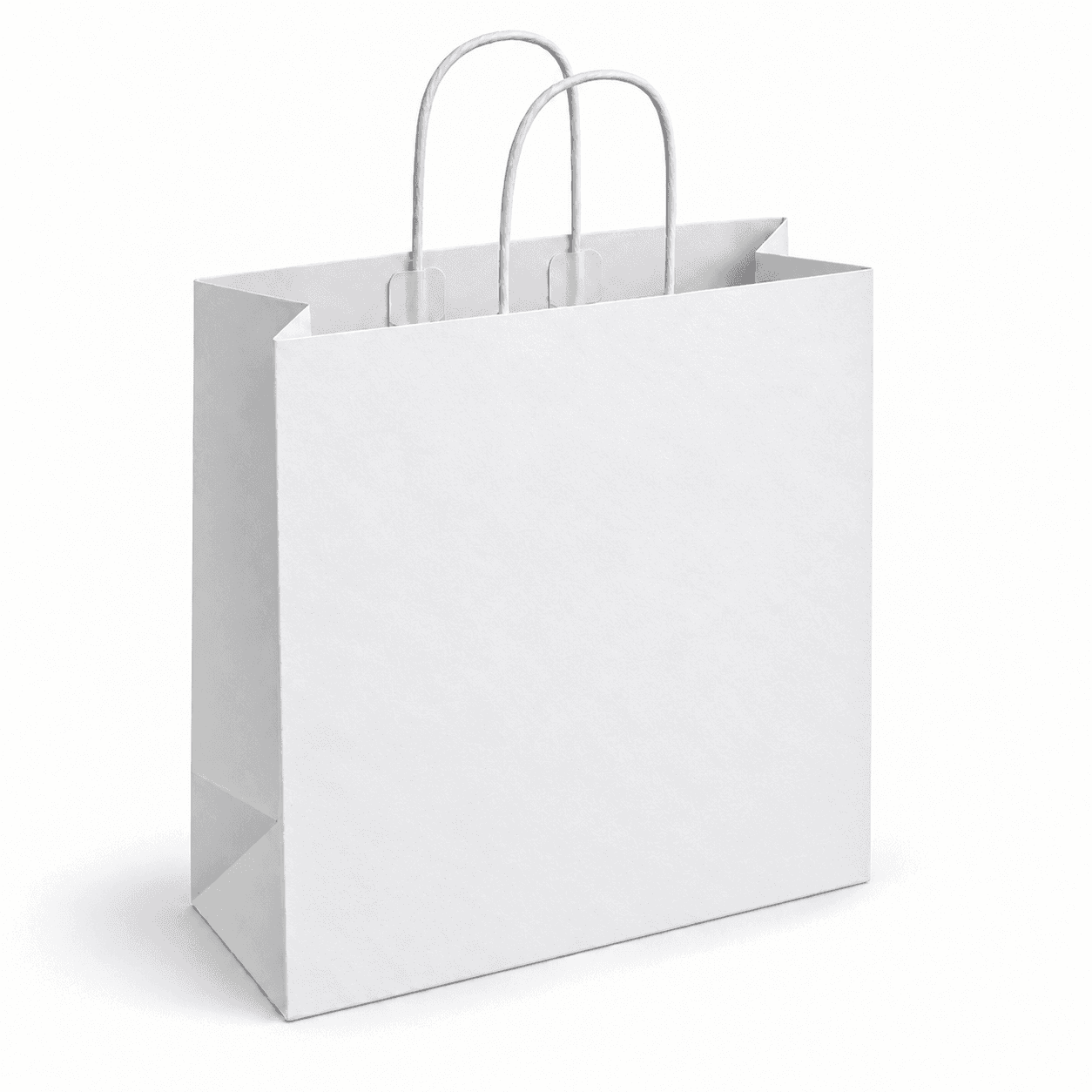 Papierová taška PREMIUM - Biely hladký papier – 30x16x34cm · bez potlače