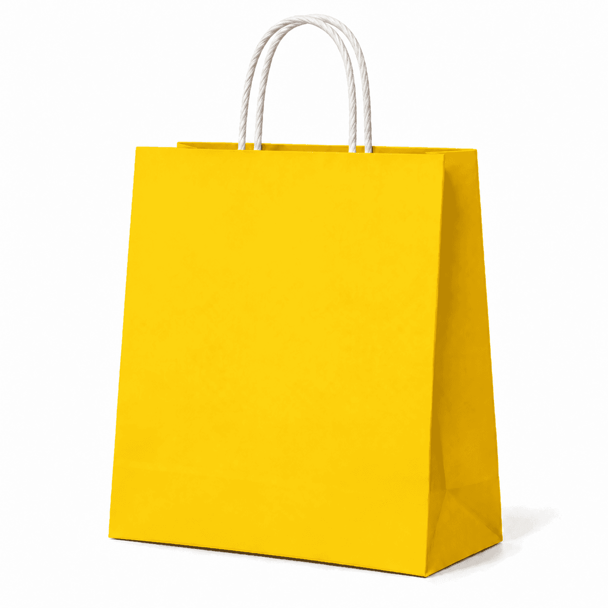Farebná papierová taška – 24x10x34cm · Žltá