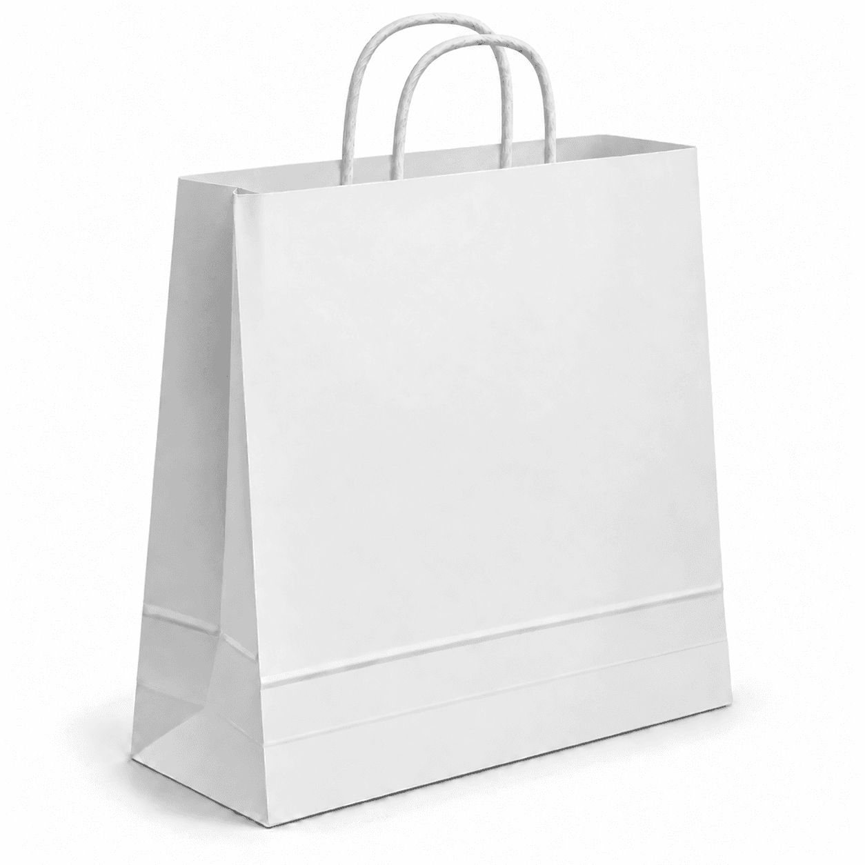 Papierová taška STANDARD PLUS - Biely hladký papier – 54x15x49cm