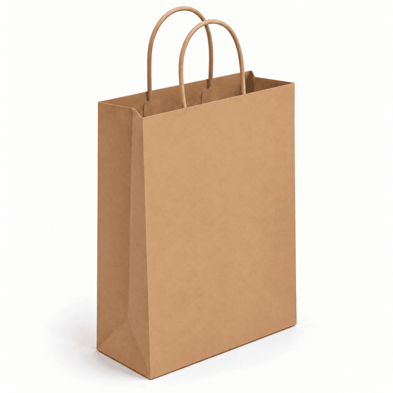Papierová taška PREMIUM - Hnedý hladký papier – 24x10x34cm