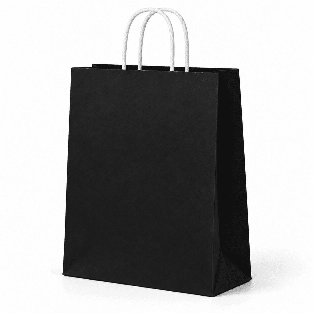 Farebná papierová taška – 24x10x34cm · Čierna