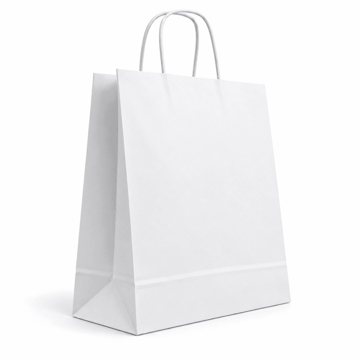 Papierová taška STANDARD PLUS - Biely hladký papier – 24x11x31cm