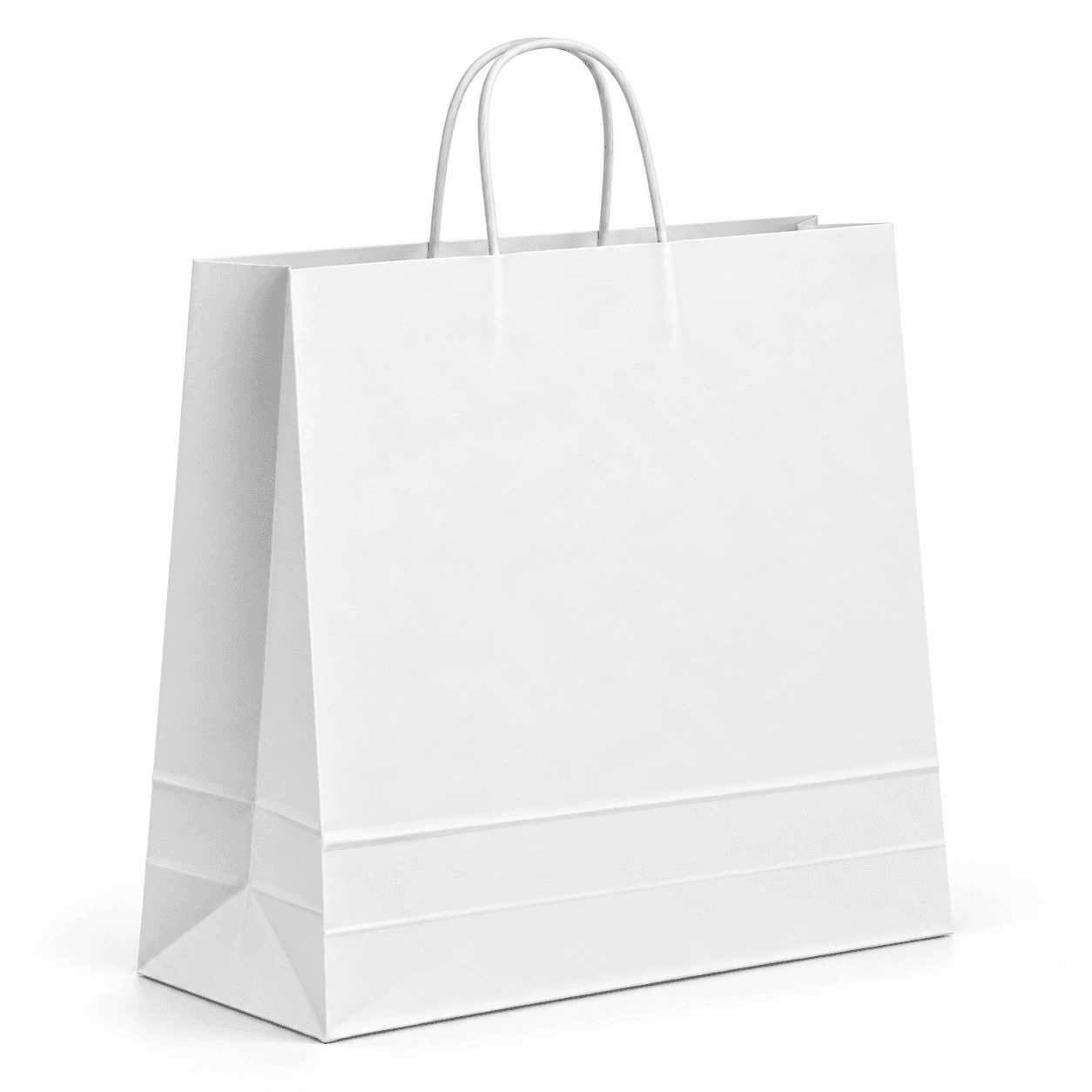 Papierová taška STANDARD PLUS - Biely hladký papier – 40x16x45cm