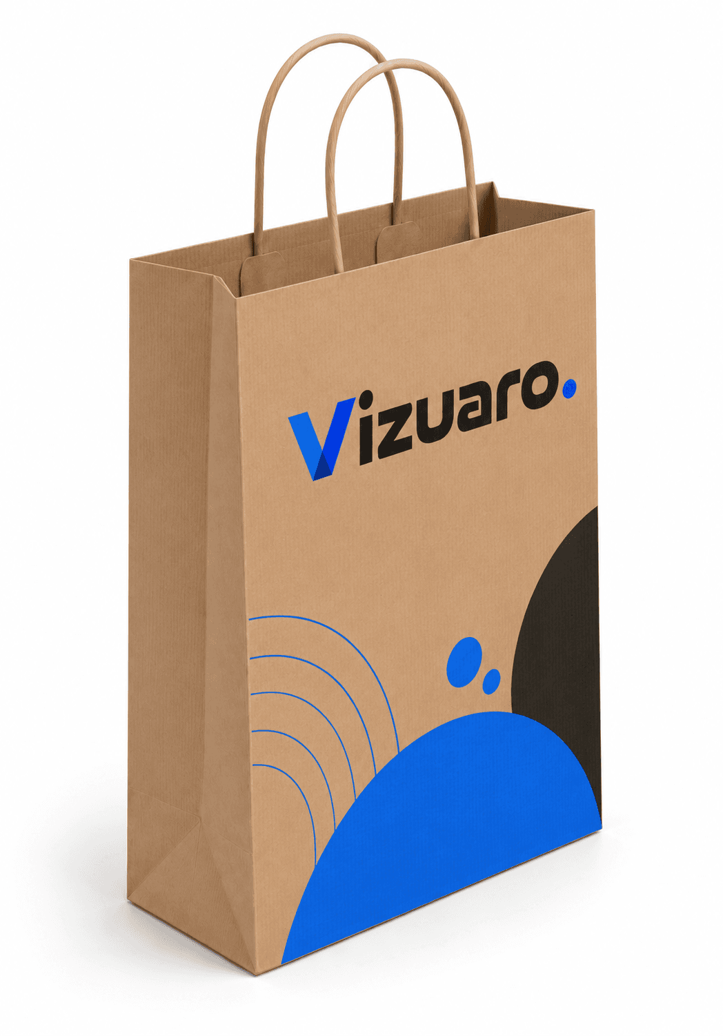 Papierová taška PREMIUM - Hnedý hladký papier – 24x10x34cm