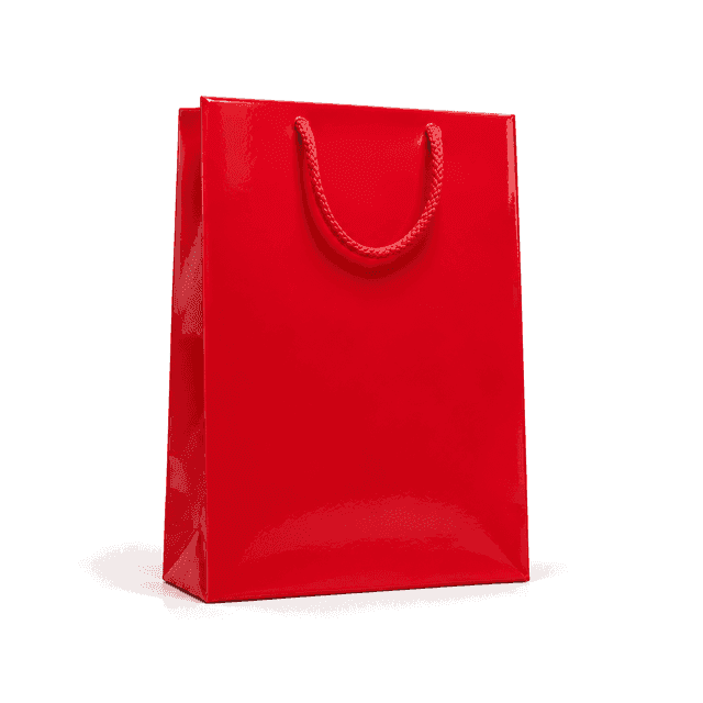 Laminovaná taška – 17x7x25cm · Červená