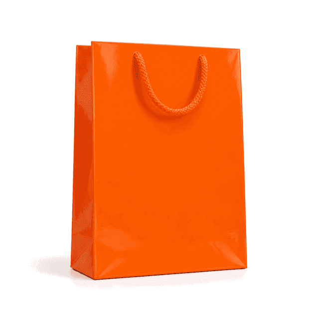 Laminovaná taška – 17x7x25cm · Oranžová