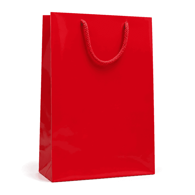 Laminovaná taška – 30x9x40cm · Červená