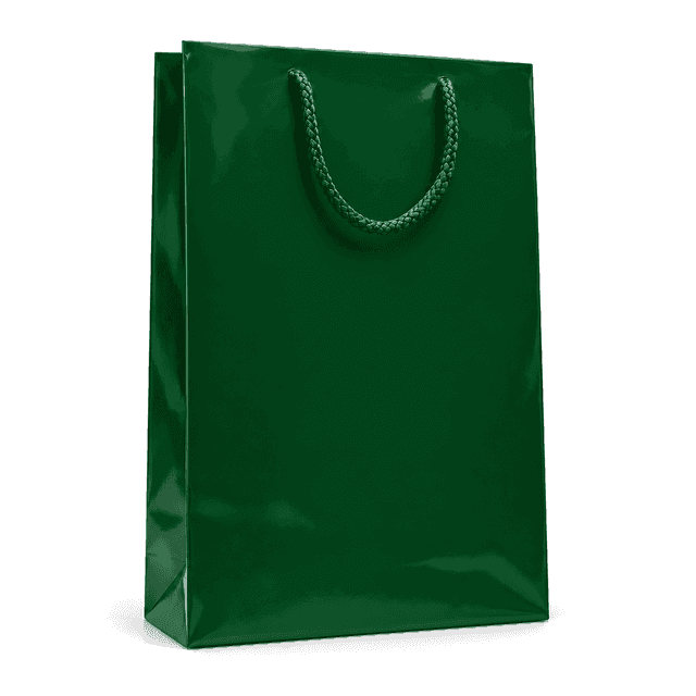 Laminovaná taška – 30x9x40cm · Tmavozelená