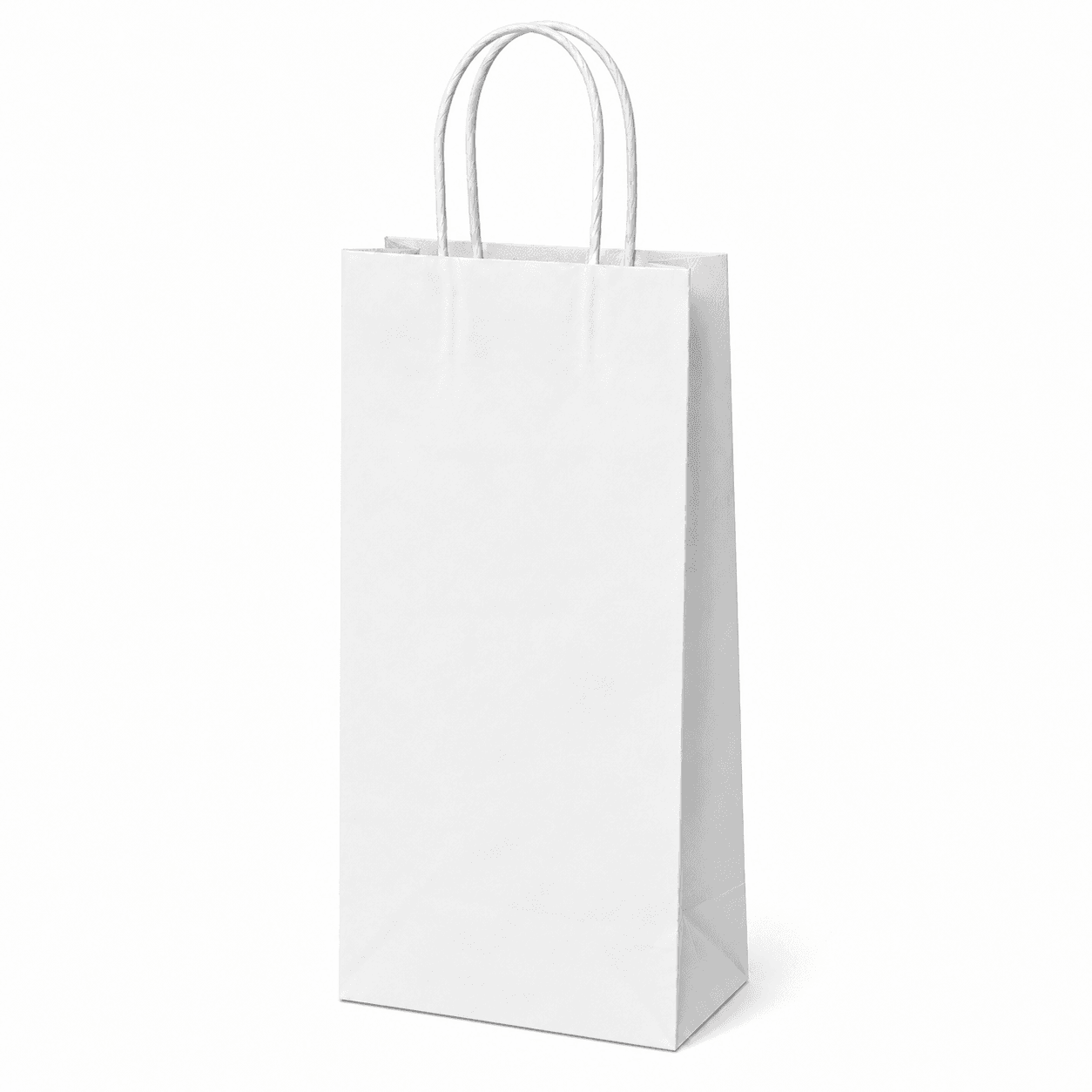 Taška na víno s krúteným uchom – 18x8x39cm · Biela