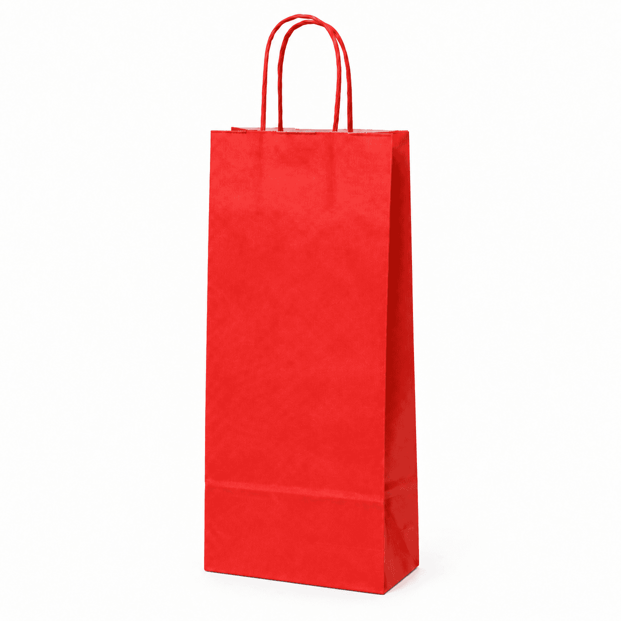 Taška na víno s krúteným uchom – 14x8x39cm · Červená