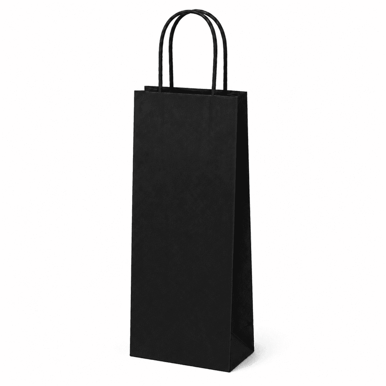 Taška na víno s krúteným uchom – 14x8x39cm · Čierna